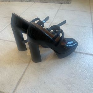 Mix No.6 Black Patent Leather z platform Shoe